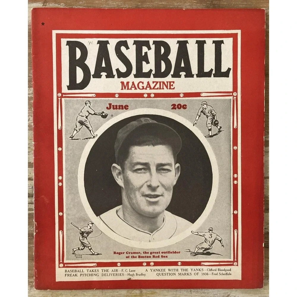 Vintage sports Baseball Magazine June 1936 Roger Cramer Ernest Lombardi